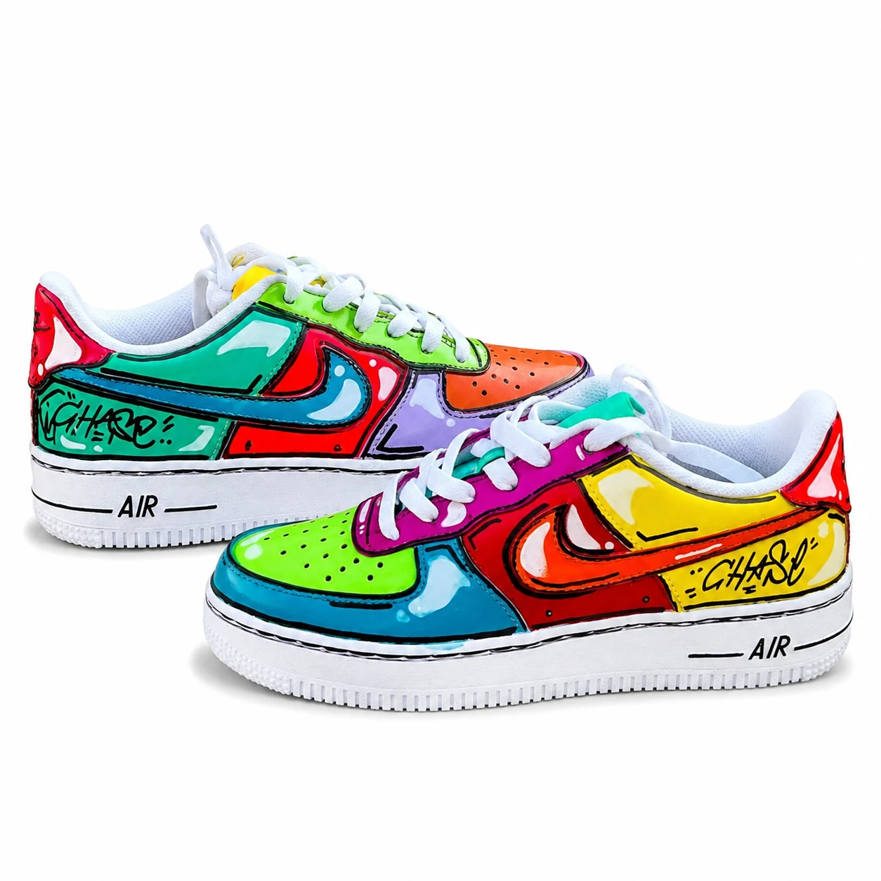 کفش ایرفورس 1 کاستوم طرح Colorful 3D