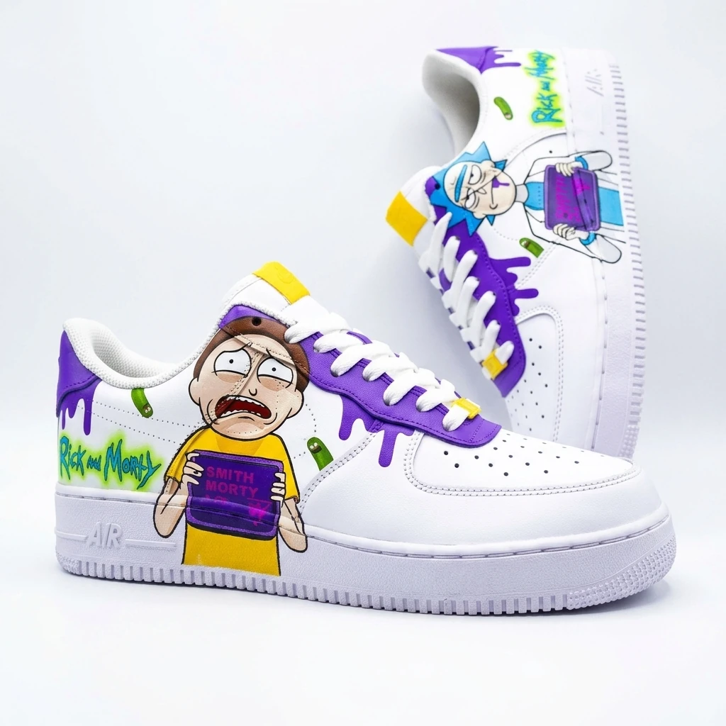 کفش ایرفورس 1 کاستوم طرح Rick and Morty