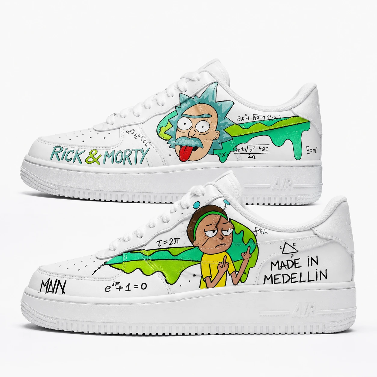کفش ایرفورس 1 کاستوم طرح Rick and Morty
