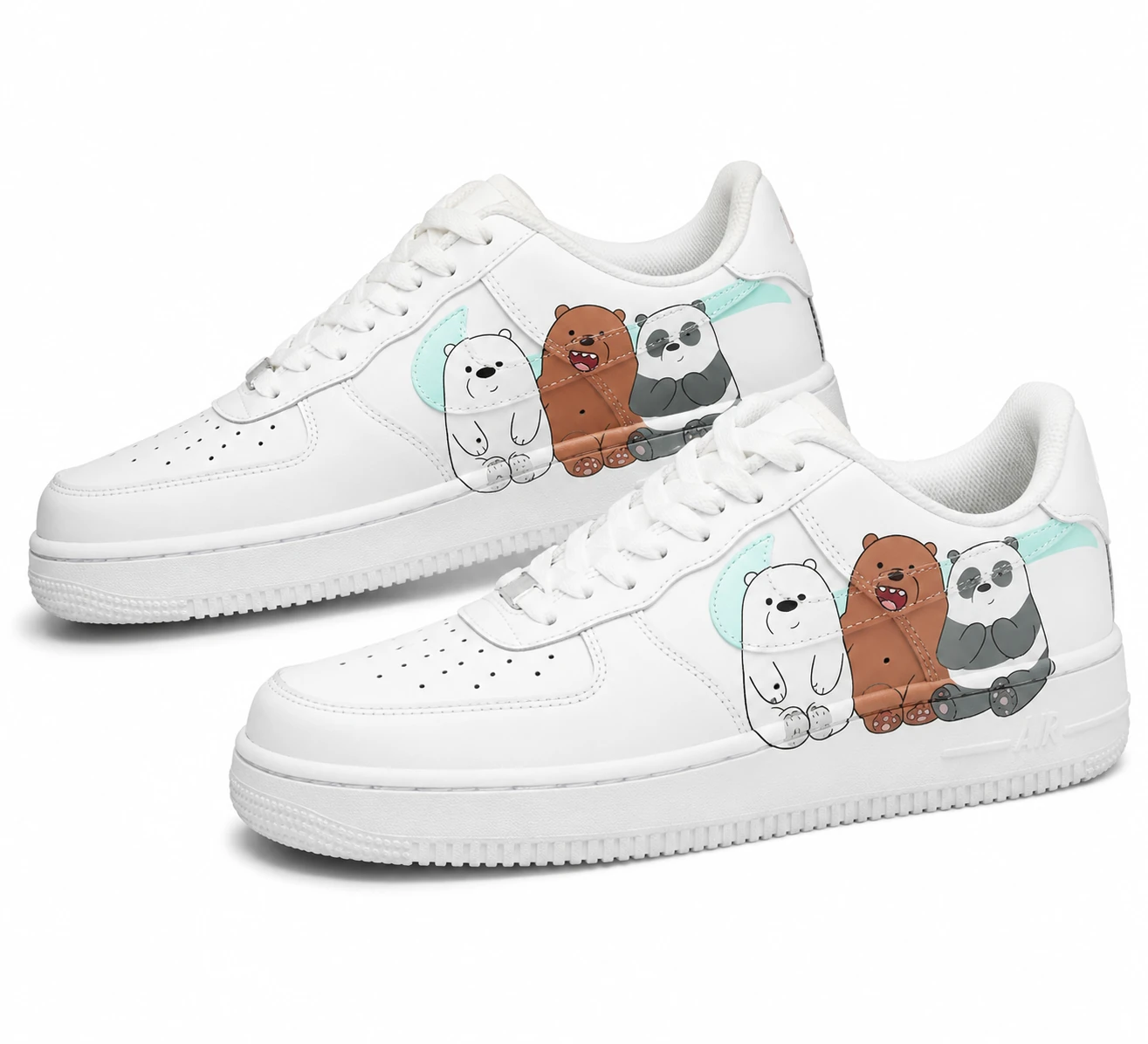 کفش ایرفورس 1 کاستوم طرح Baby Bears سه خرس کله پوک