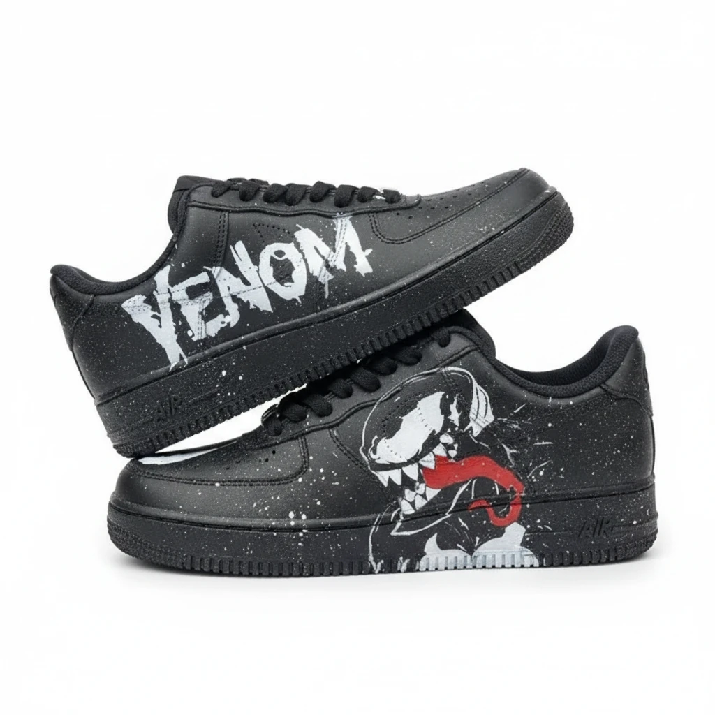 کفش ایرفورس 1 کاستوم طرح Venom انیمه ونوم