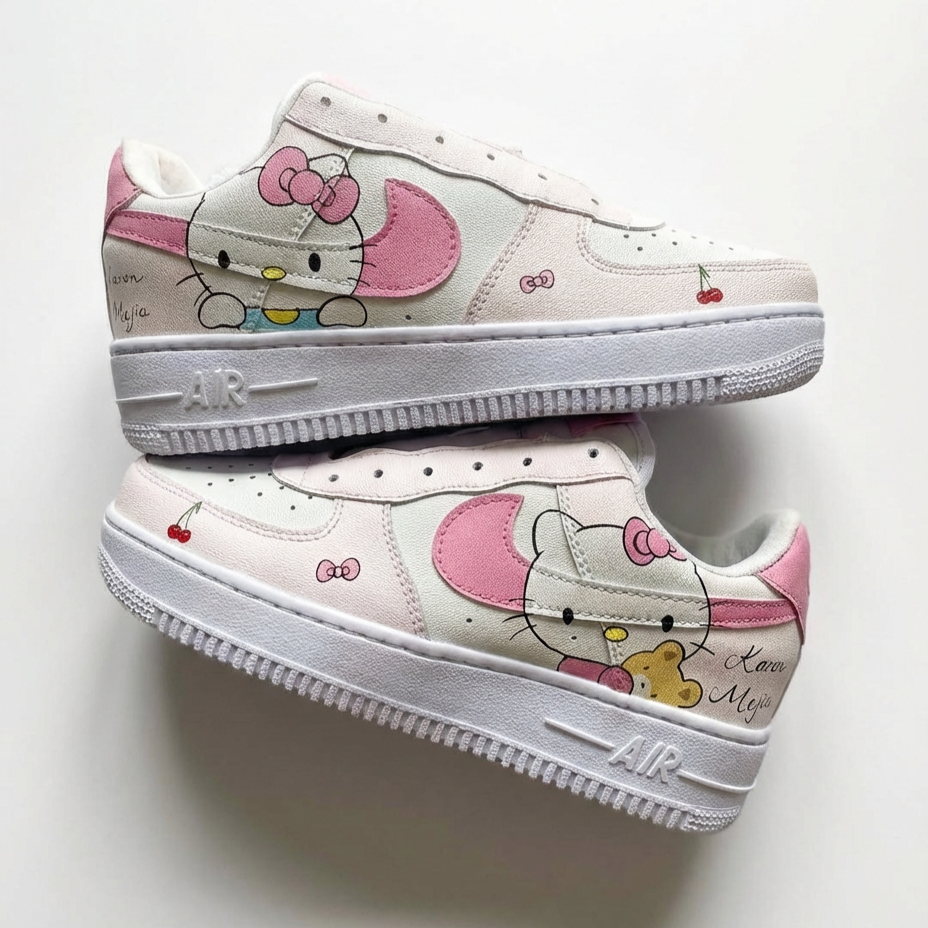 کفش ایرفورس 1 کاستوم طرح Hello Kitty هلو کیتی