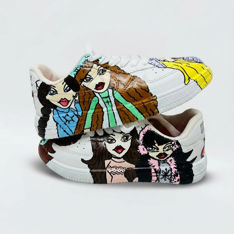 کفش ایرفورس 1 کاستوم طرح Bratz دختران برتز
